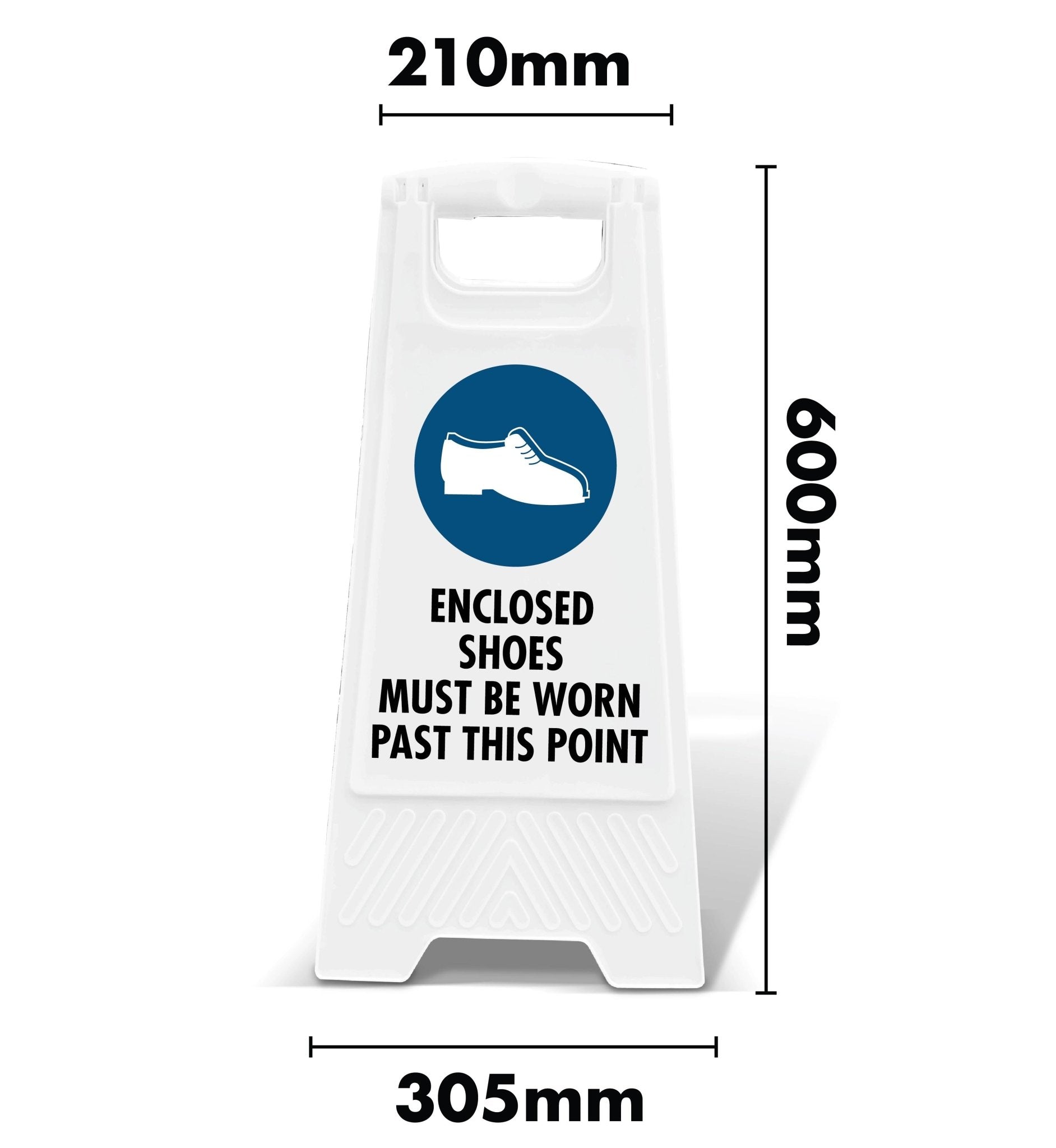 White A - Frame - Enclosed Shoes Must Be Worn Past This Point - New Signs