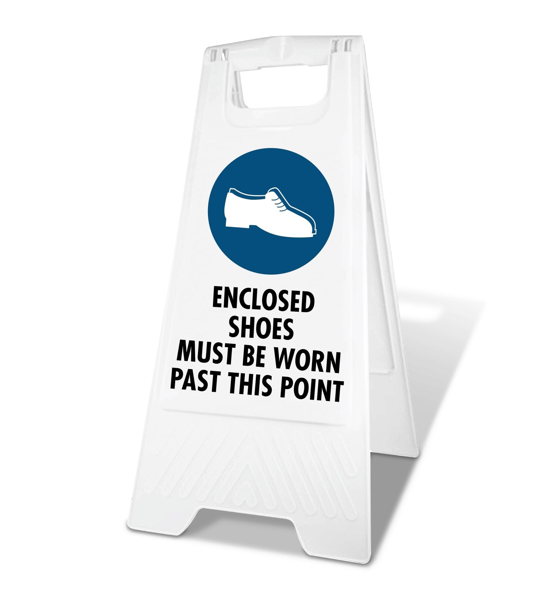 White A - Frame - Enclosed Shoes Must Be Worn Past This Point - New Signs