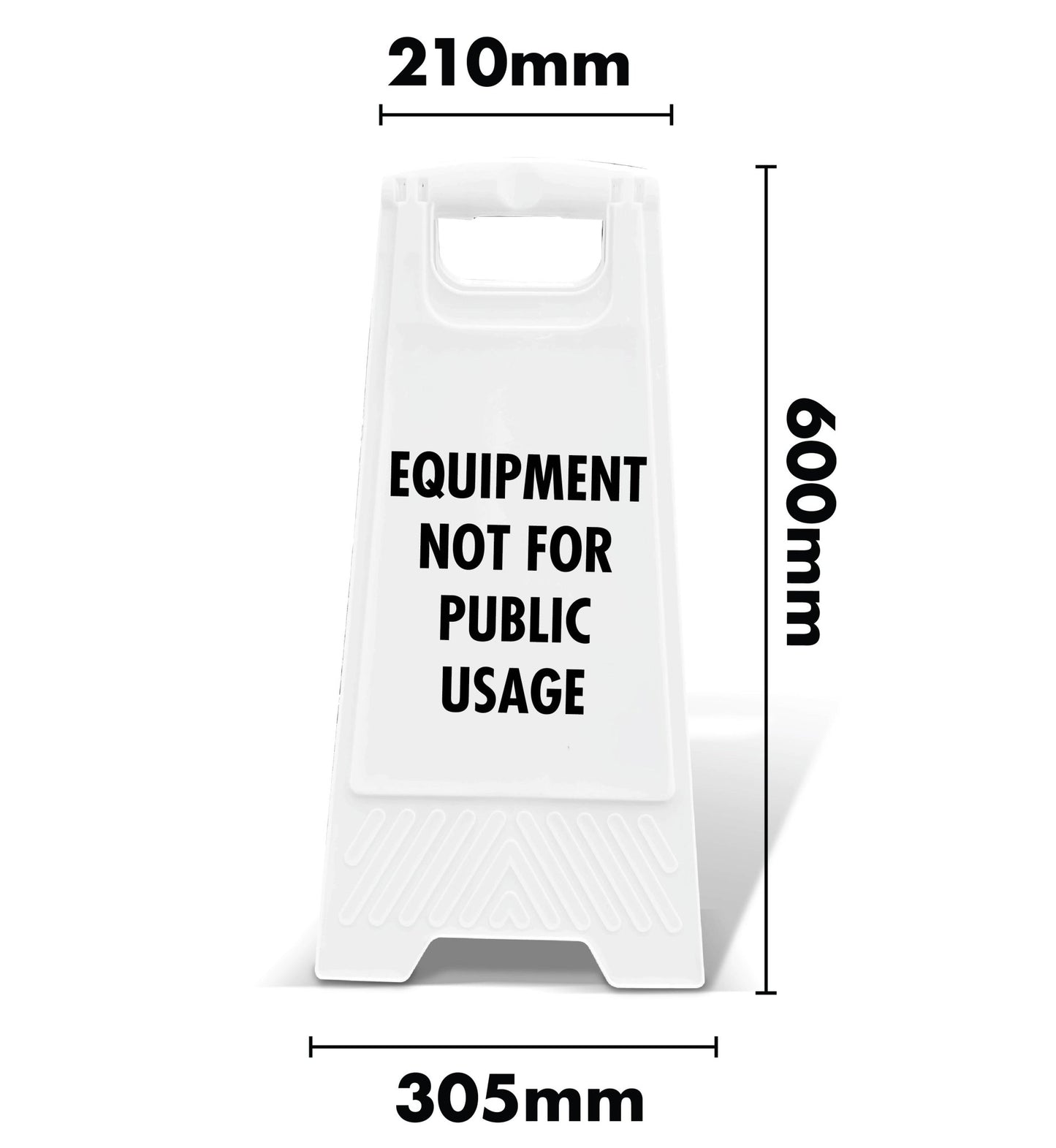 White A - Frame - Equipment Not For Public Usage - New Signs