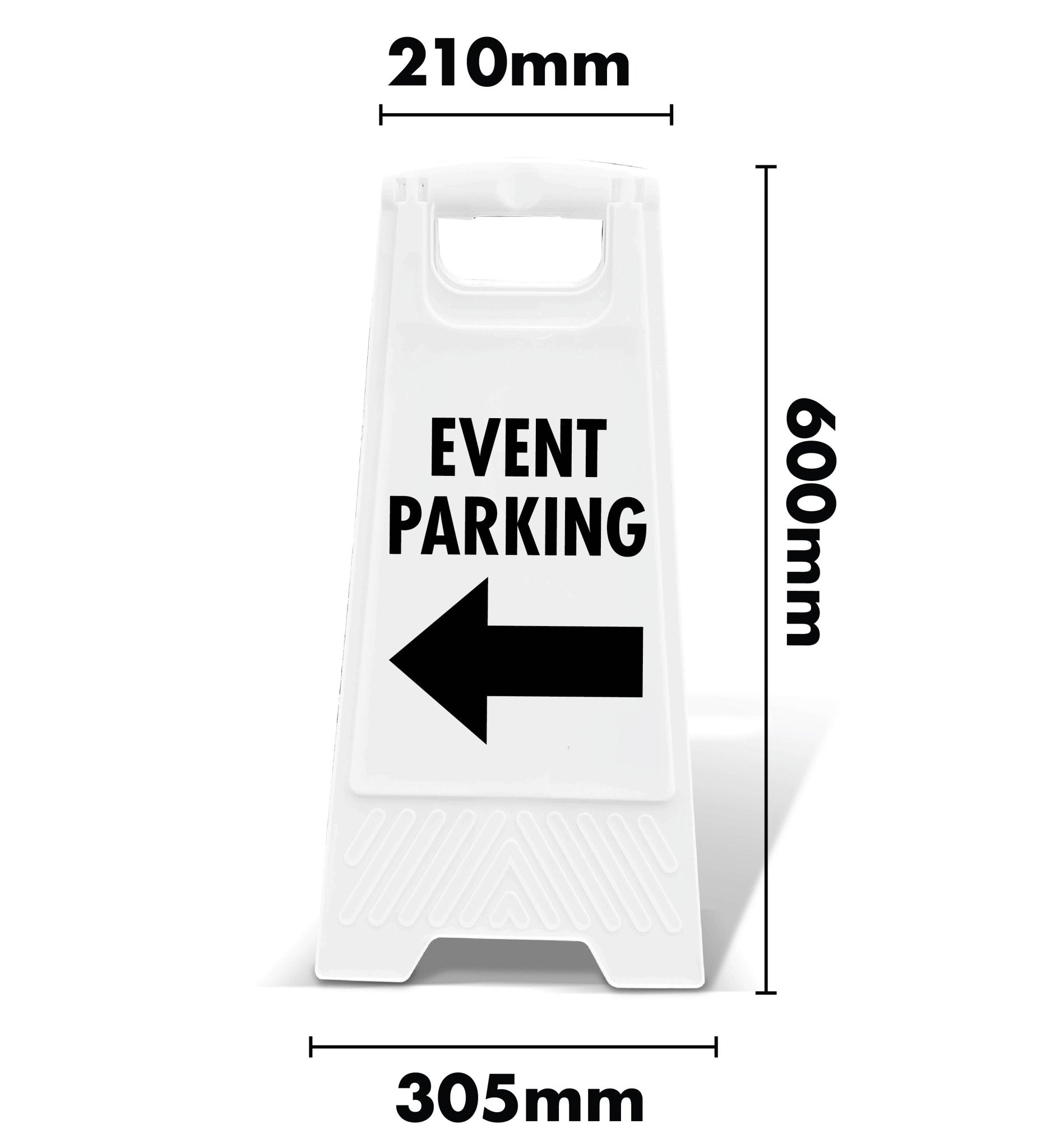White A - Frame - Event Parking Arrow - New Signs