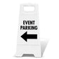 White A - Frame - Event Parking Arrow - New Signs