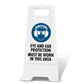 White A - Frame - Eye and Ear Protection Must Be Worn In This Area - New Signs