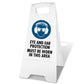 White A - Frame - Eye and Ear Protection Must Be Worn In This Area - New Signs