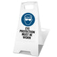 White A - Frame - Eye Protection Must Be Worn - New Signs