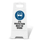 White A - Frame - Eye Protection Must Be Worn - New Signs