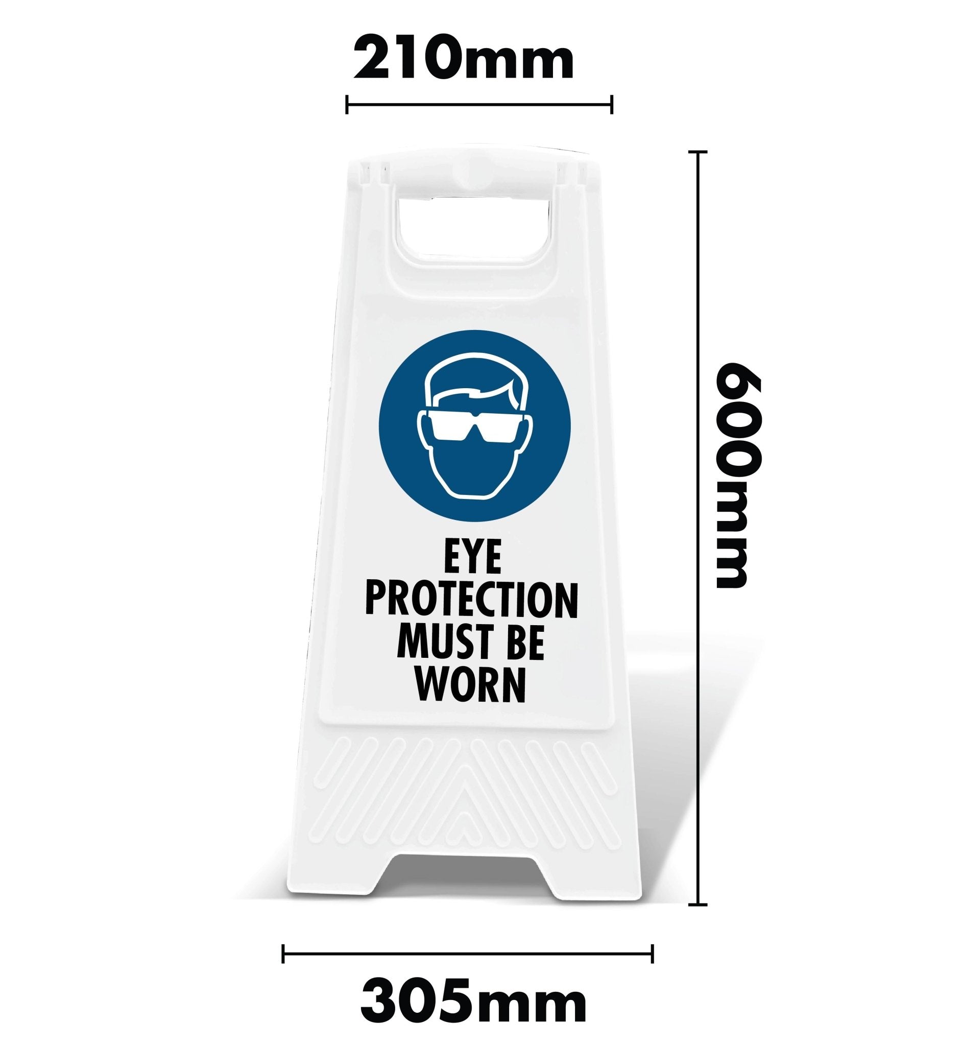 White A - Frame - Eye Protection Must Be Worn - New Signs