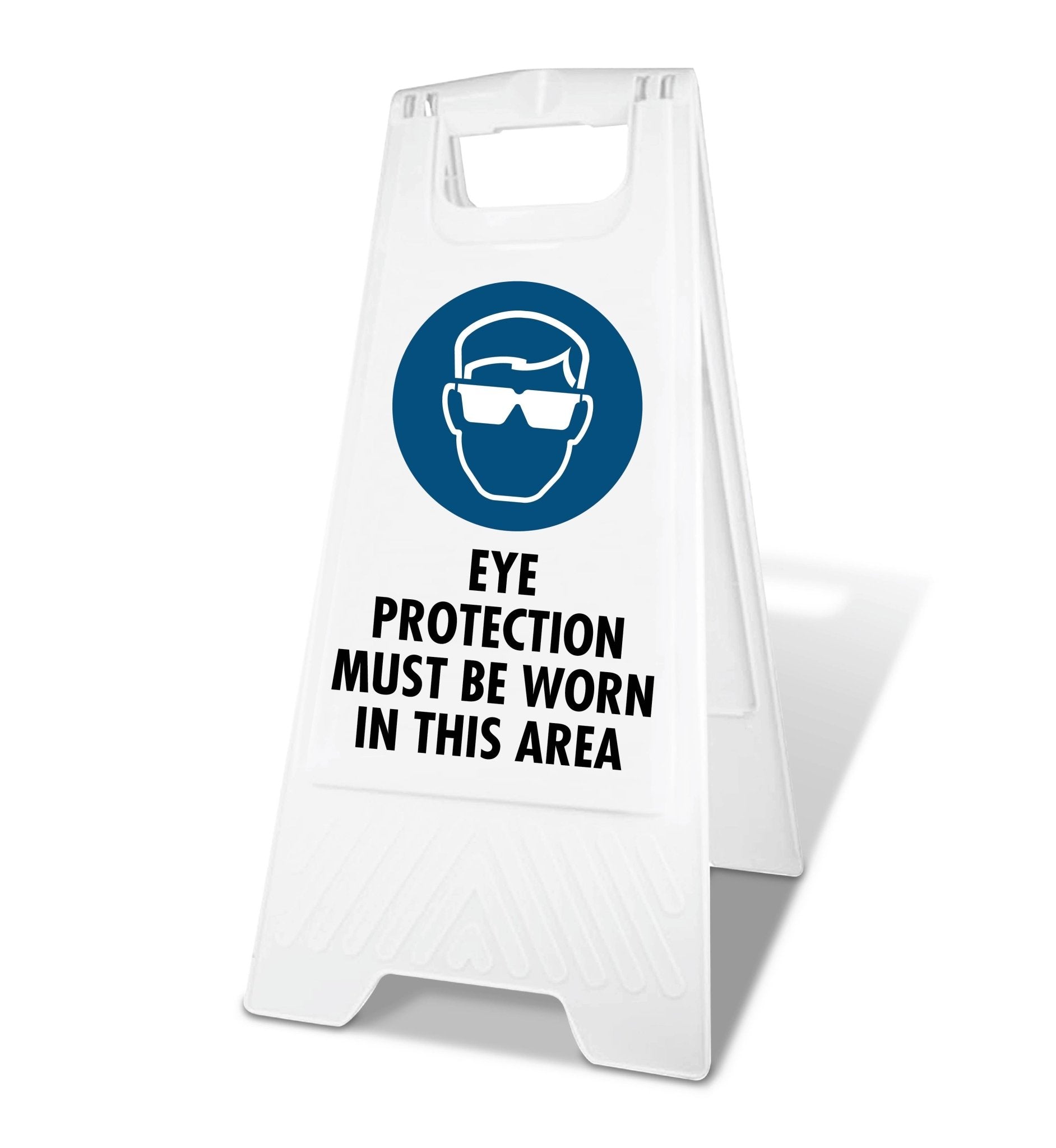 White A - Frame - Eye Protection Must Be Worn In This Area - New Signs