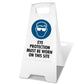 White A - Frame - Eye Protection Must Be Worn On This Site - New Signs