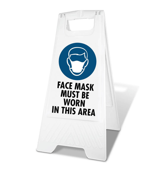 White A - Frame - Face Mask Must Be Worn In This Area - New Signs