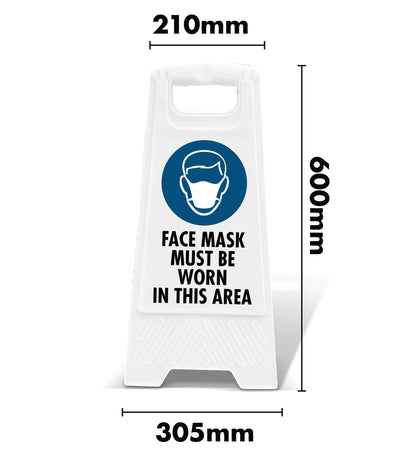 White A - Frame - Face Mask Must Be Worn In This Area - New Signs