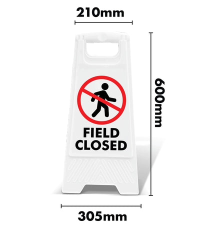 White A - Frame - Field Closed - New Signs