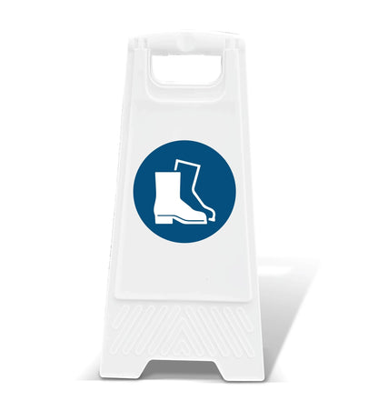 White A - Frame - Foot Protection - New Signs