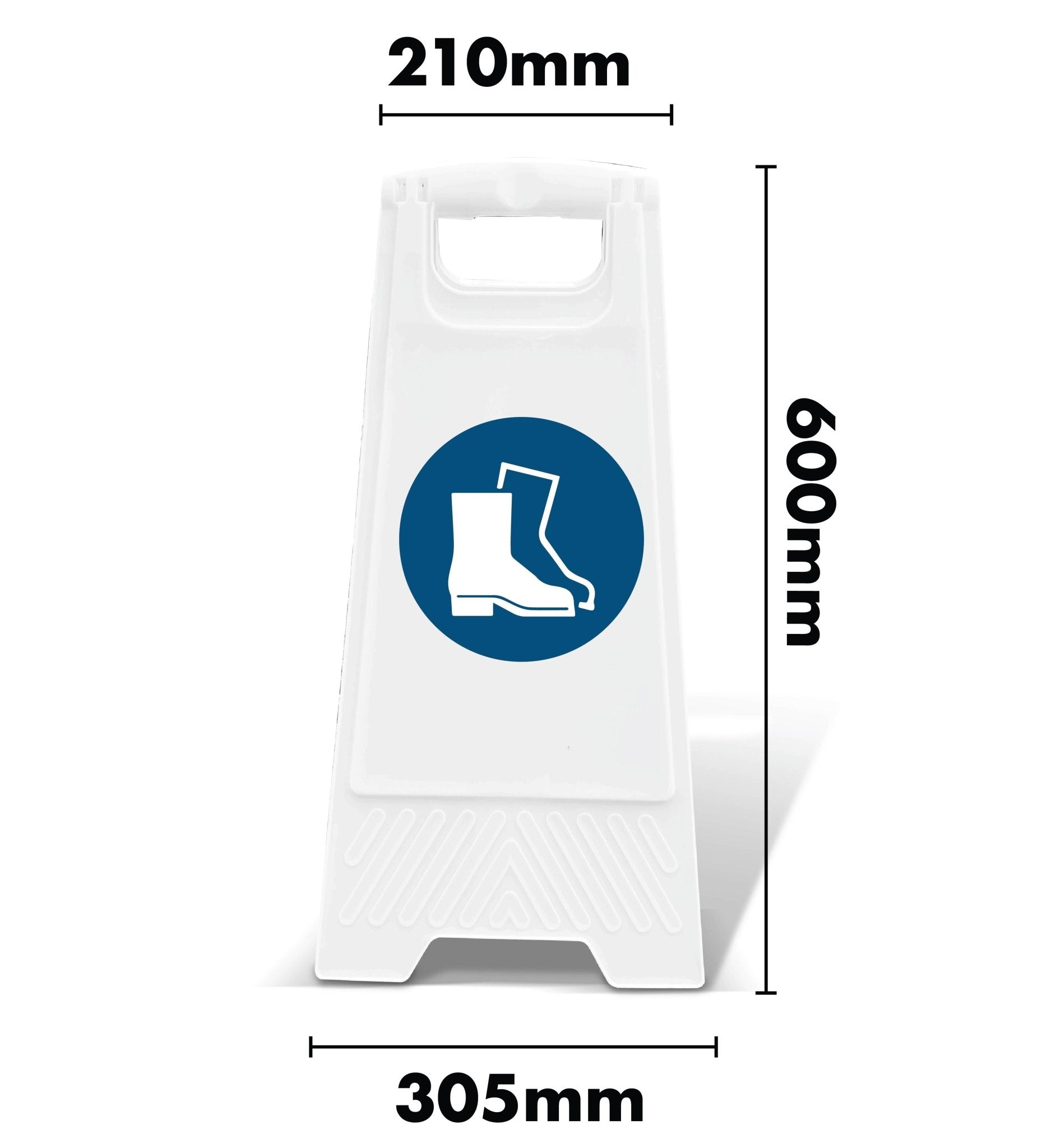 White A - Frame - Foot Protection - New Signs