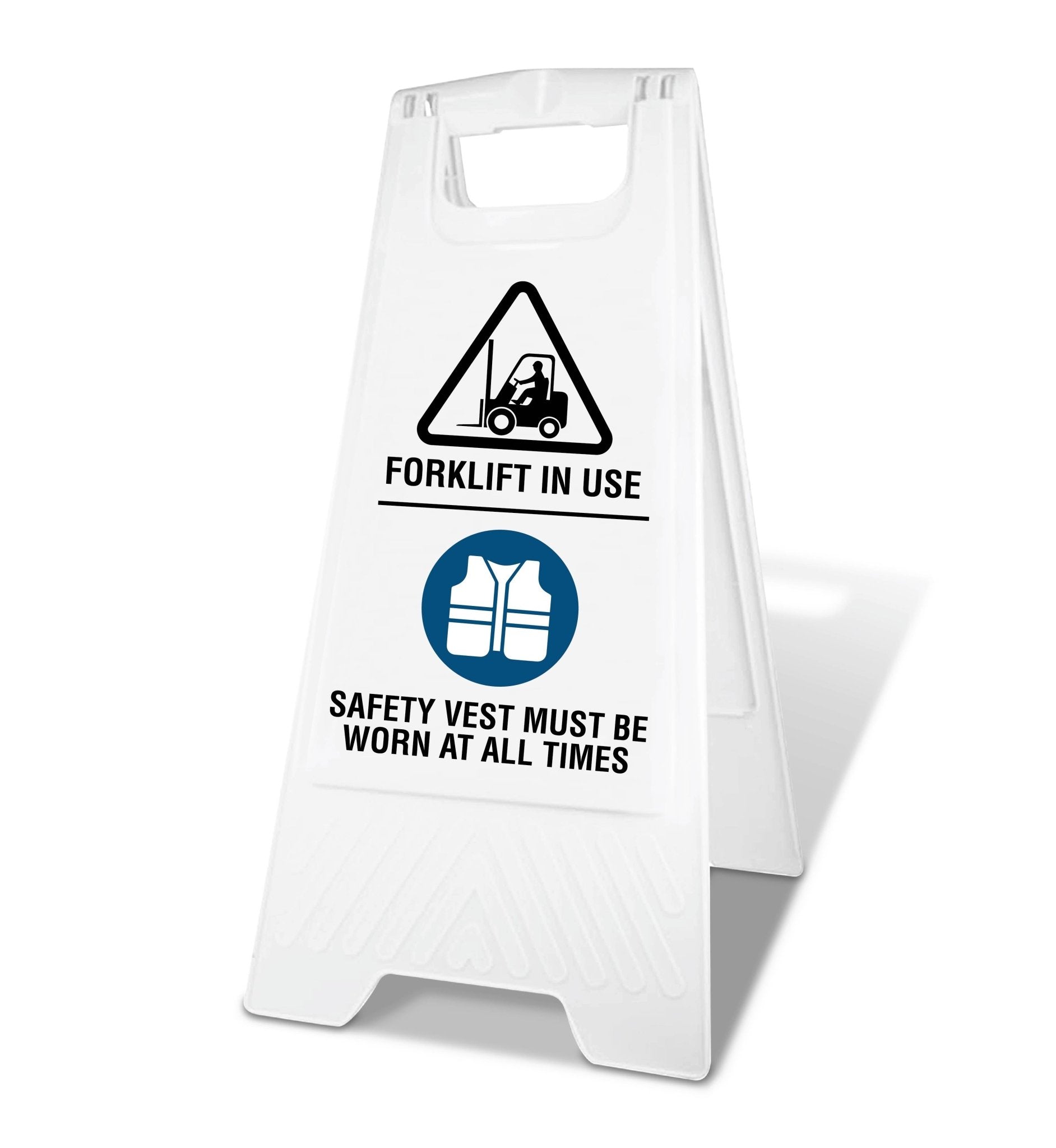 White A - Frame - Forklift And Safety Vest - New Signs