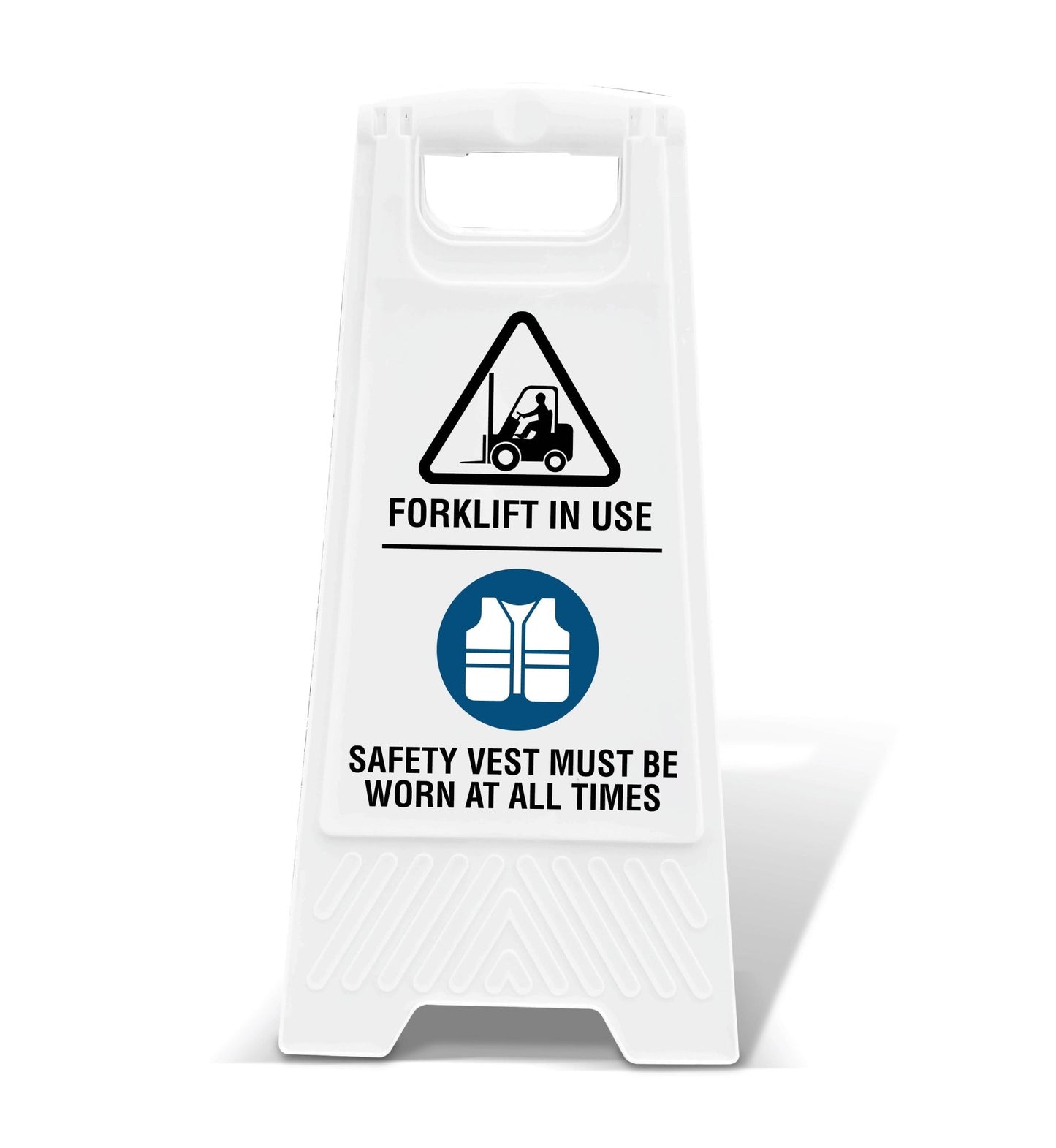 White A - Frame - Forklift And Safety Vest - New Signs