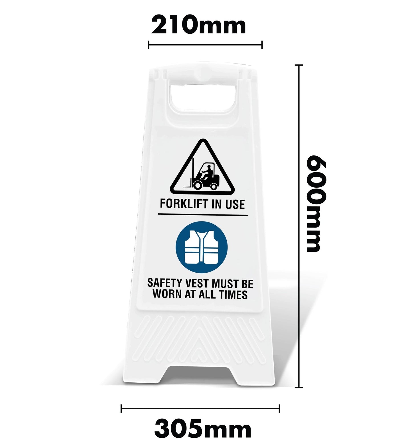 White A - Frame - Forklift And Safety Vest - New Signs