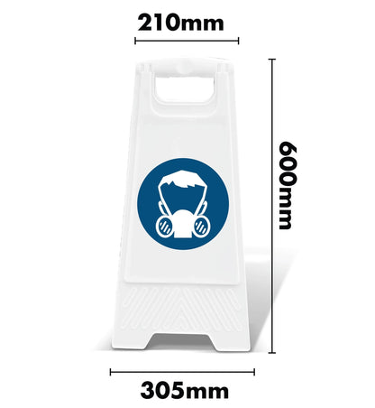 White A - Frame - Half Face Mask - New Signs