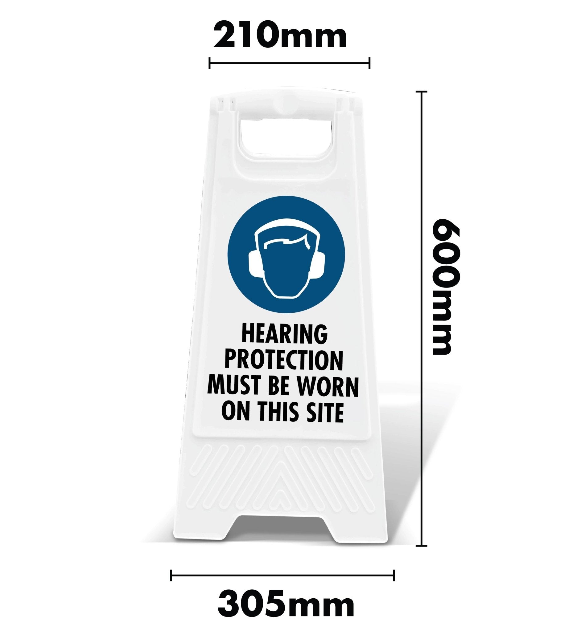 White A - Frame - Hear Protection Must Be Worn Site - New Signs