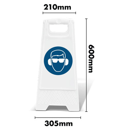 White A - Frame - Hearing & Eye Protection - New Signs