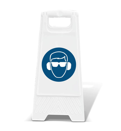 White A - Frame - Hearing & Eye Protection - New Signs