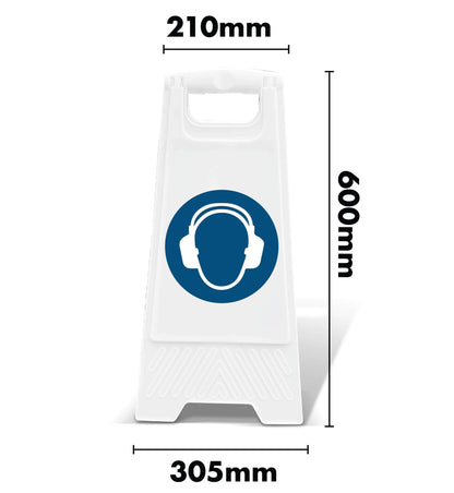 White A - Frame - Hearing Protection - New Signs