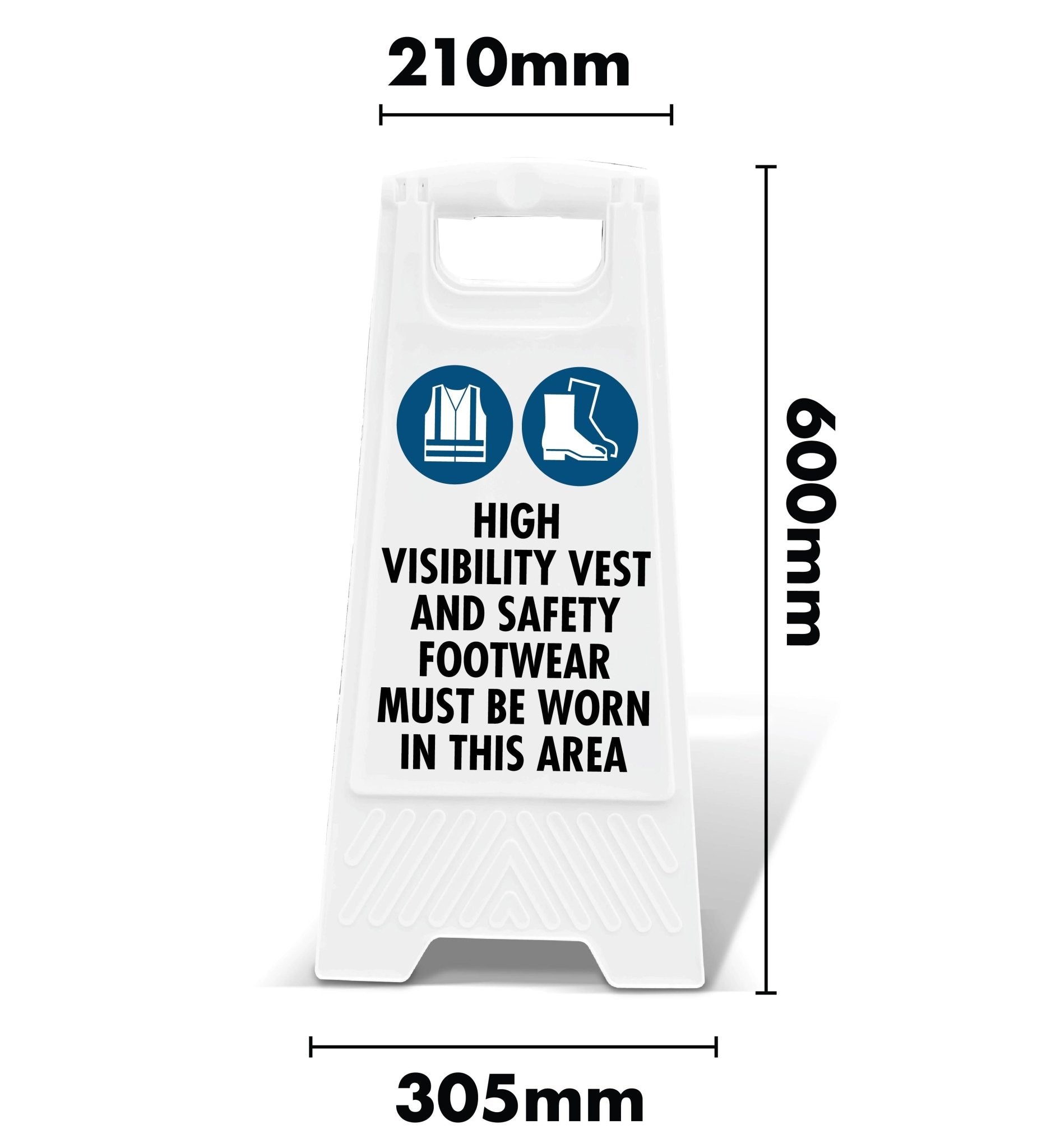 White A - Frame - High Visibility Vest And Safety Footwear - New Signs