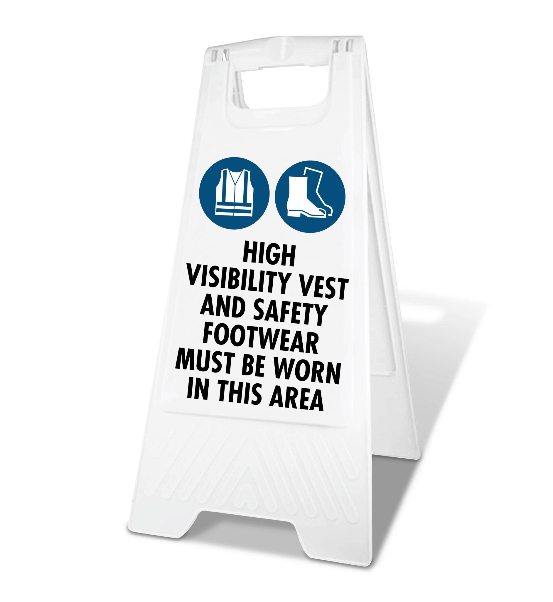 White A - Frame - High Visibility Vest And Safety Footwear - New Signs