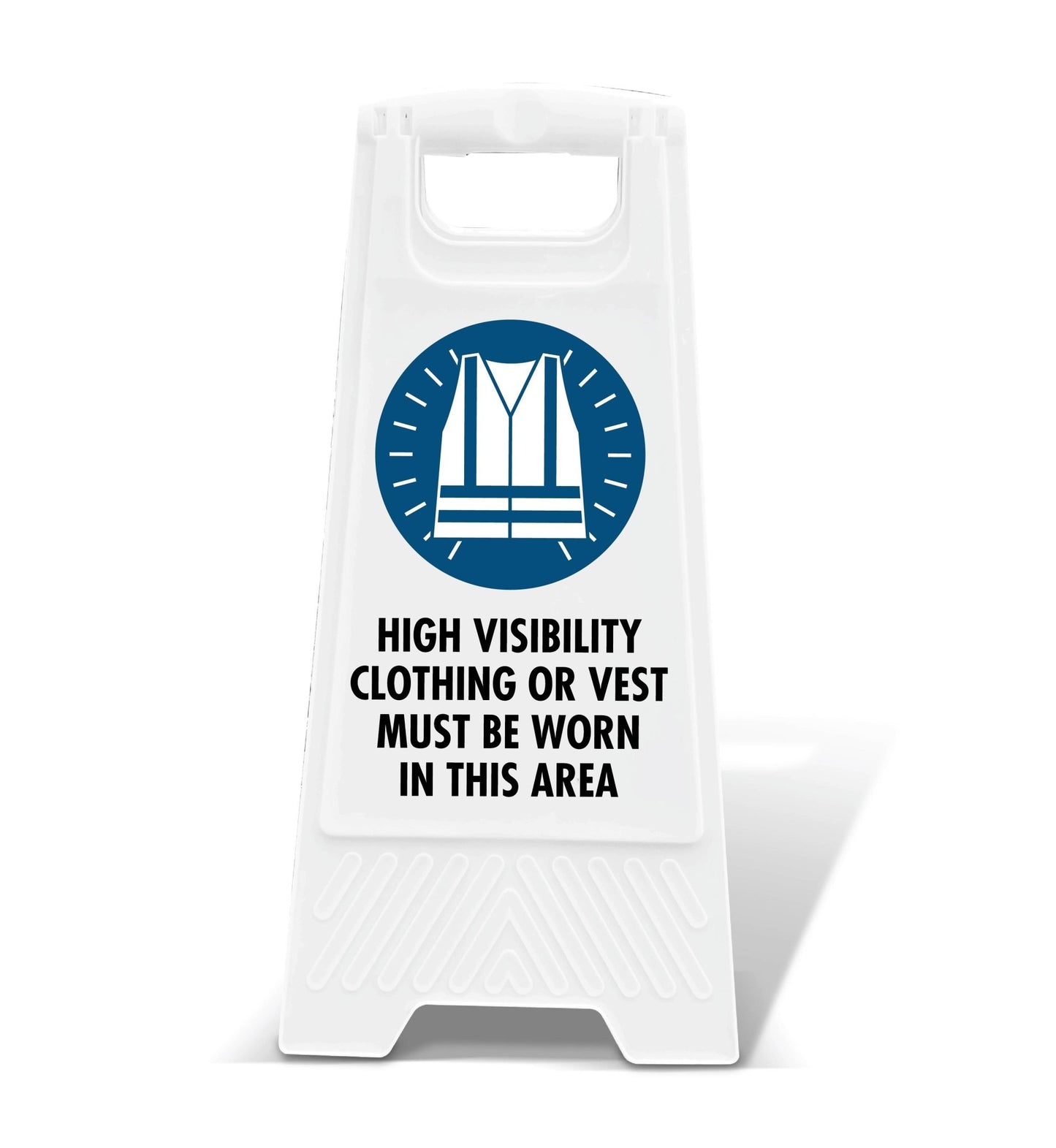 White A - Frame - HiVis Vest Area Safety - New Signs