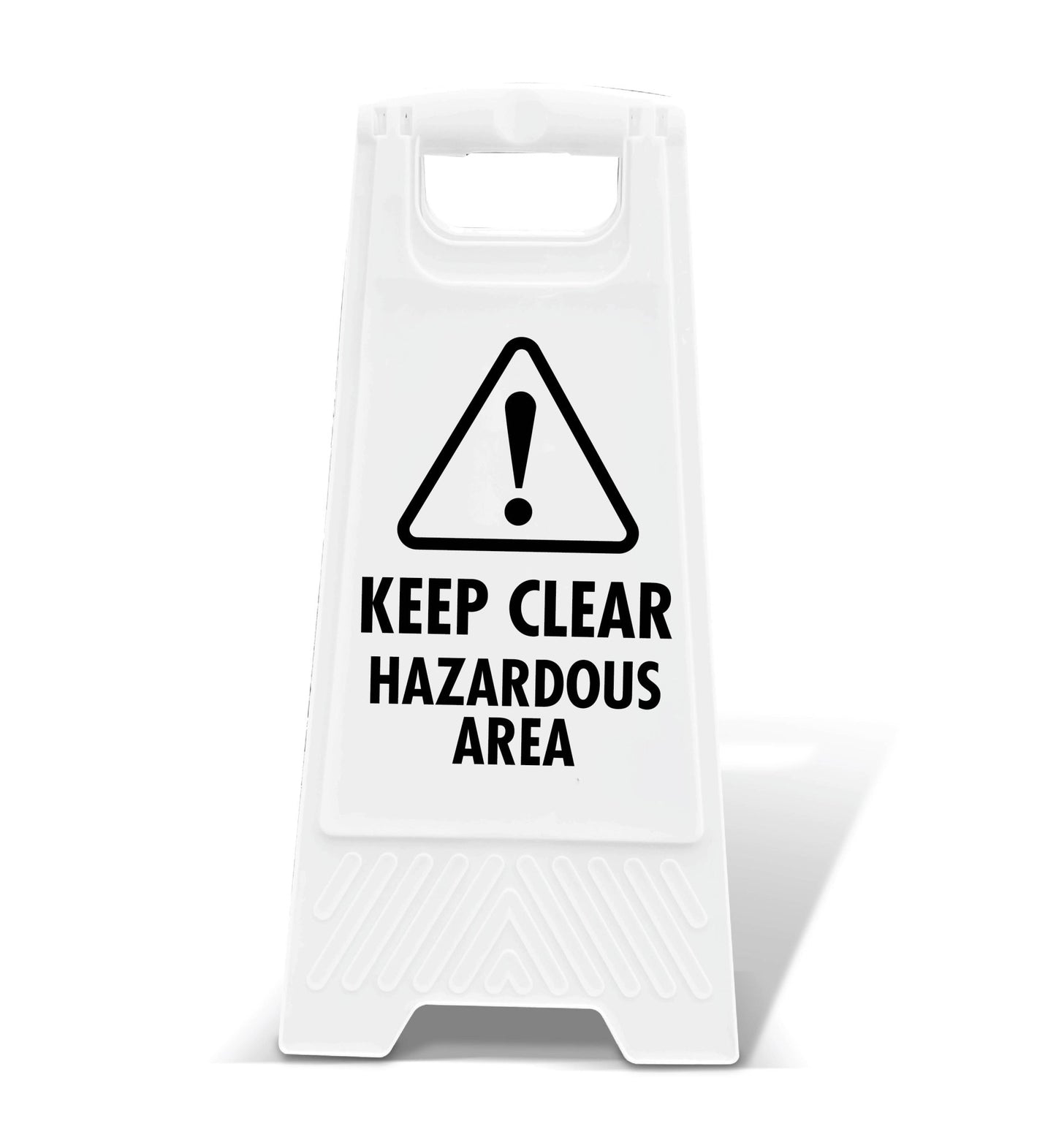 White A - Frame - Keep Clear Hazardous Area - New Signs