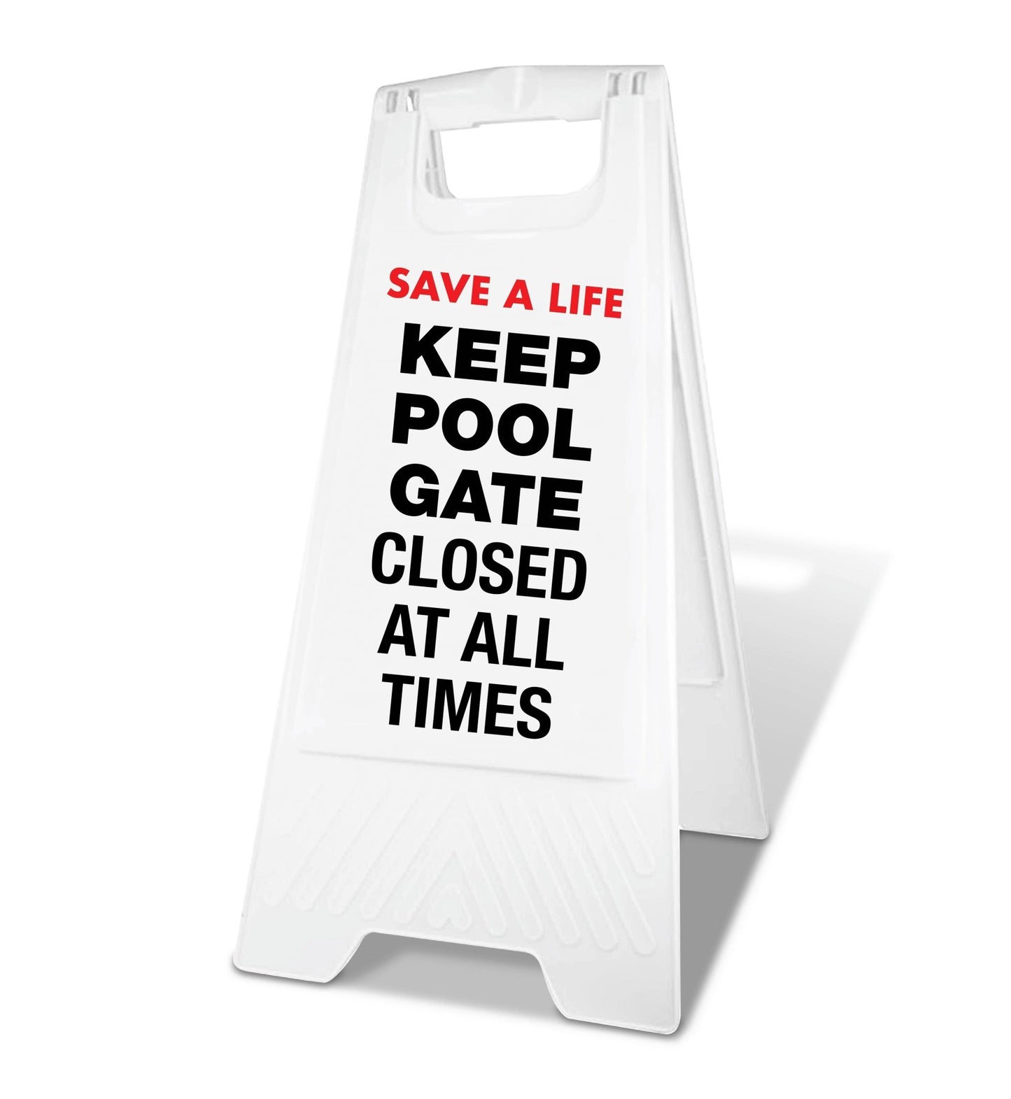White A - Frame - Keep Pool Gate Closed At All Times - New Signs