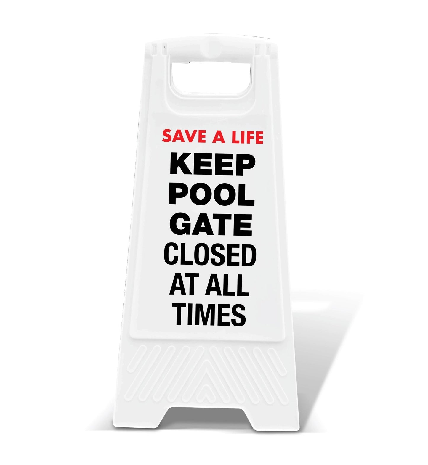 White A - Frame - Keep Pool Gate Closed At All Times - New Signs