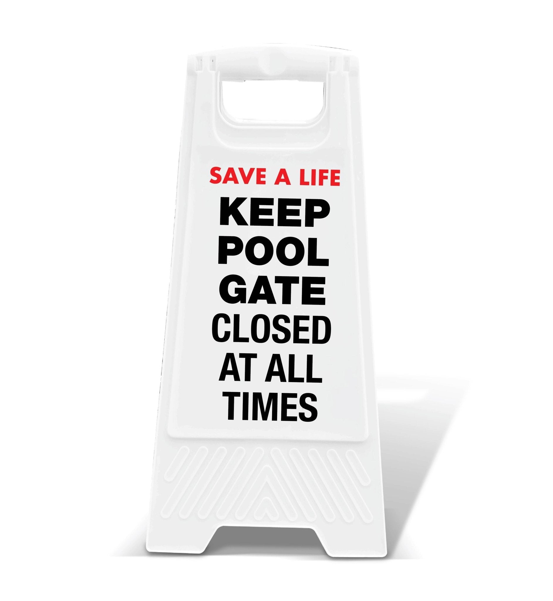 White A - Frame - Keep Pool Gate Closed At All Times - New Signs