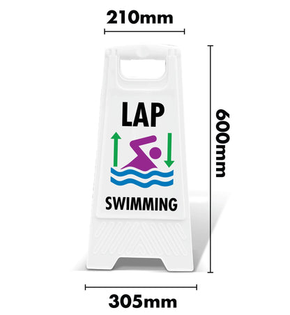 White A - Frame - Lap Swimming - New Signs