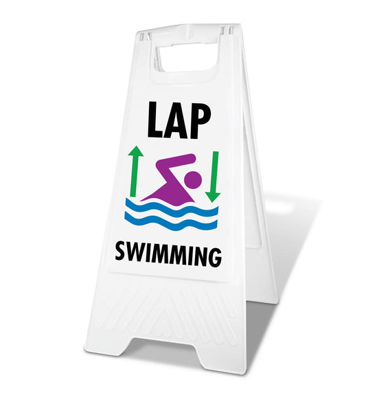 White A - Frame - Lap Swimming - New Signs