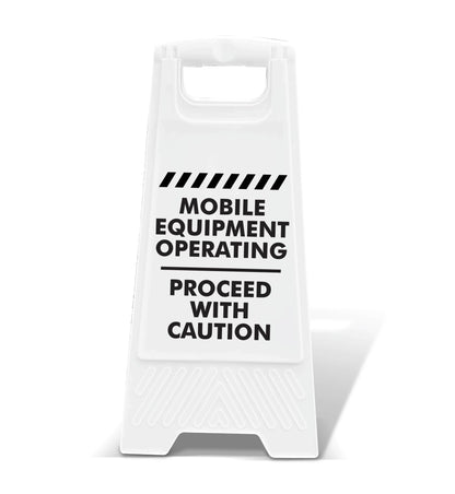 White A - Frame - Mobile Equipment Operating - New Signs