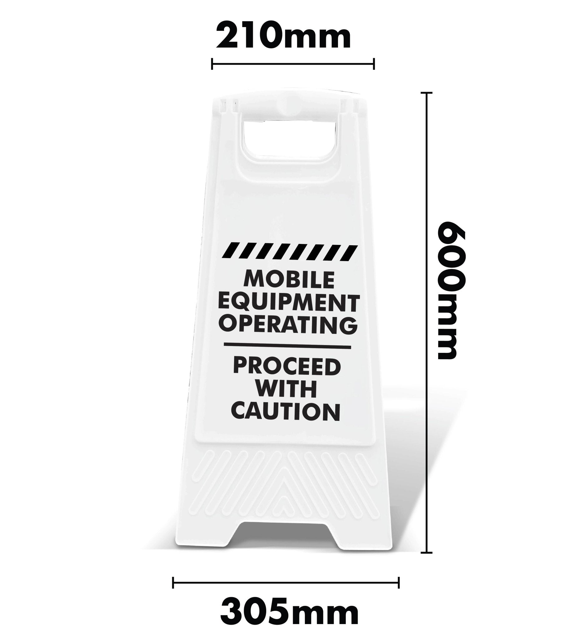 White A - Frame - Mobile Equipment Operating - New Signs