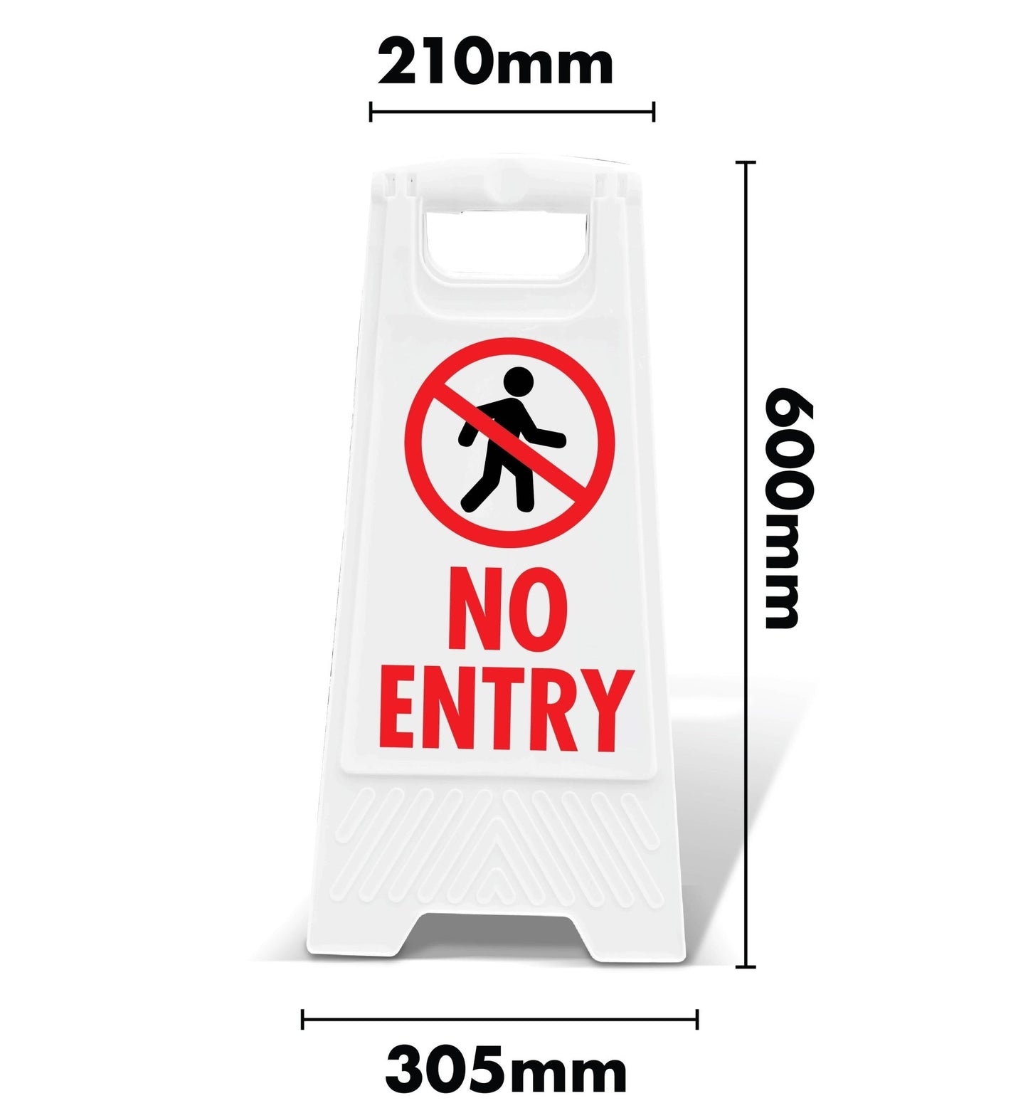 White A - Frame - No Entry - New Signs