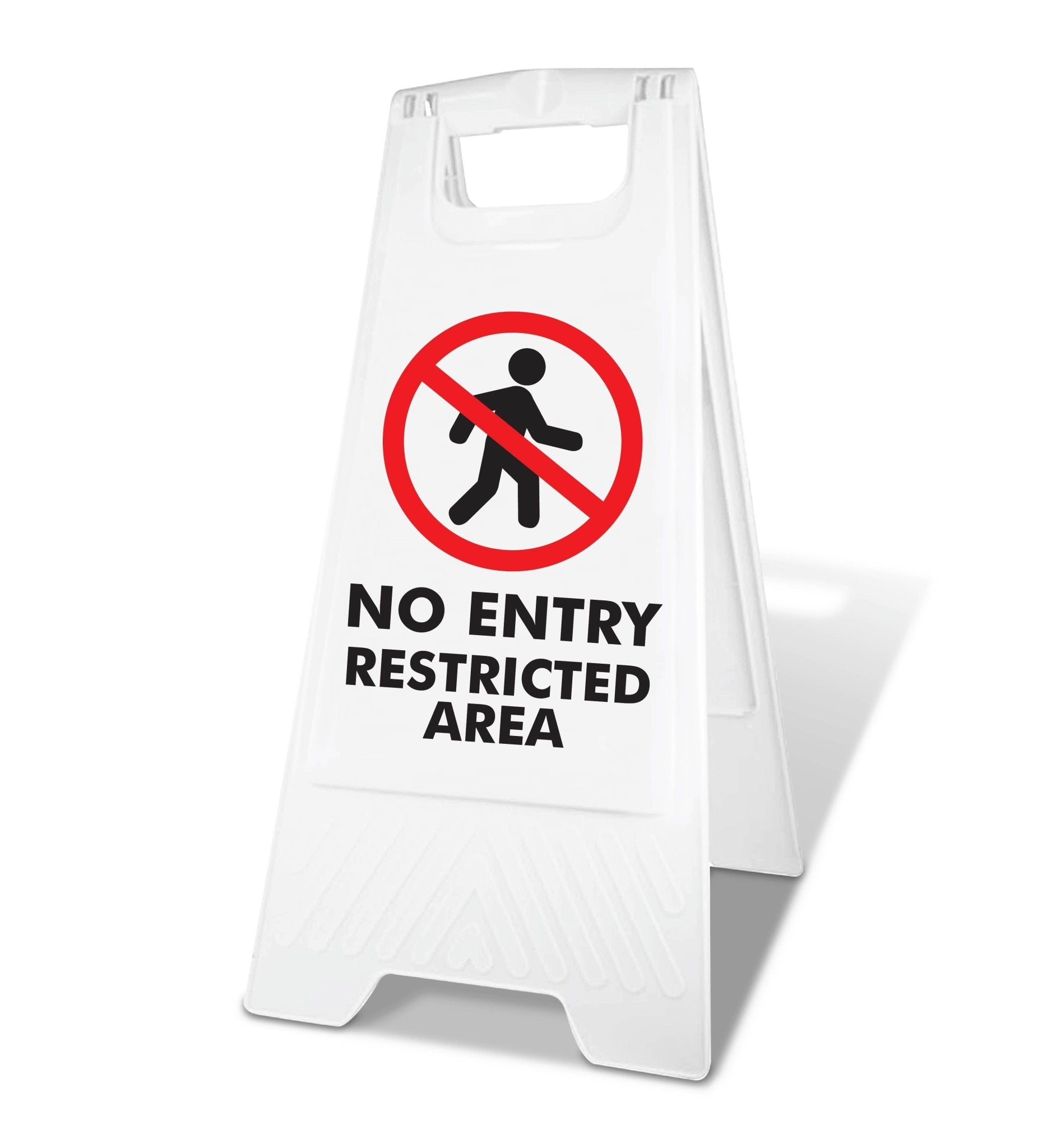 White A - Frame - No Entry Restricted Area - New Signs