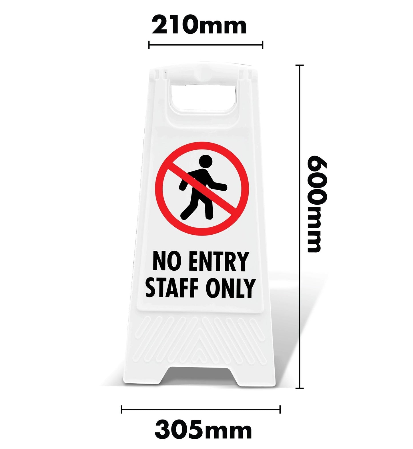 White A - Frame - No Entry Staff Only - New Signs