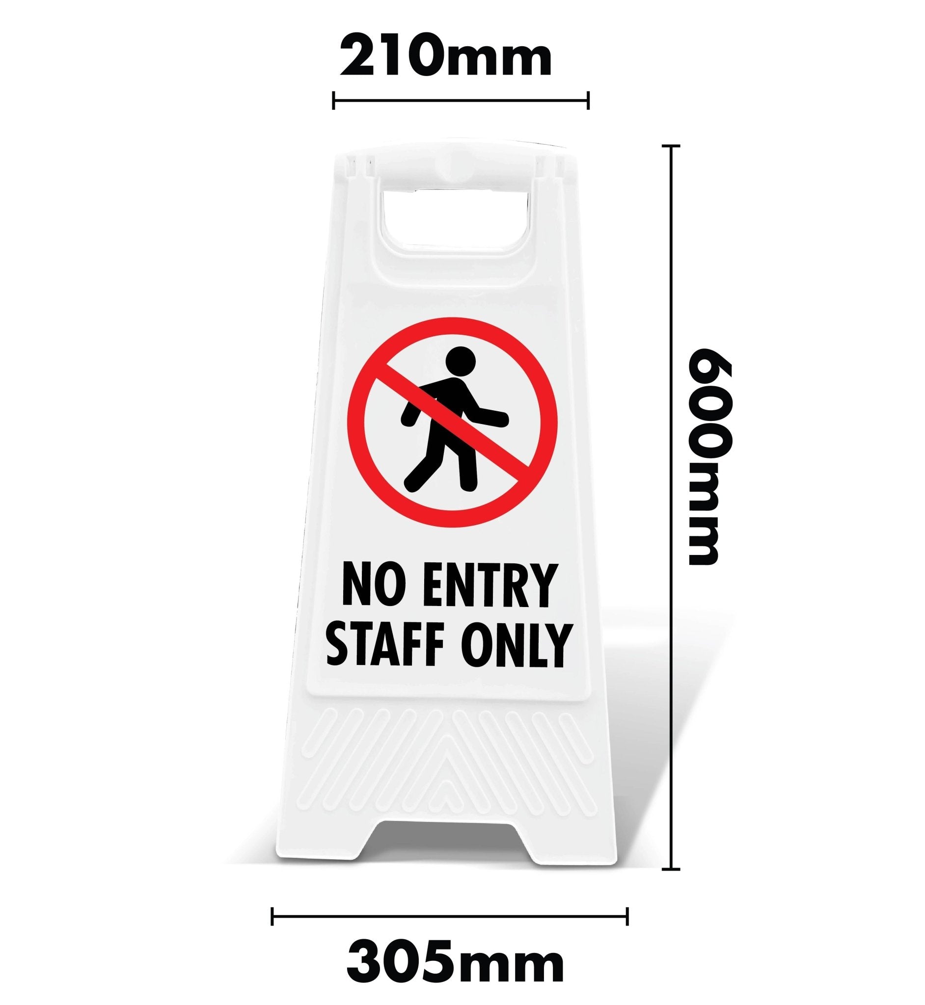 White A - Frame - No Entry Staff Only - New Signs