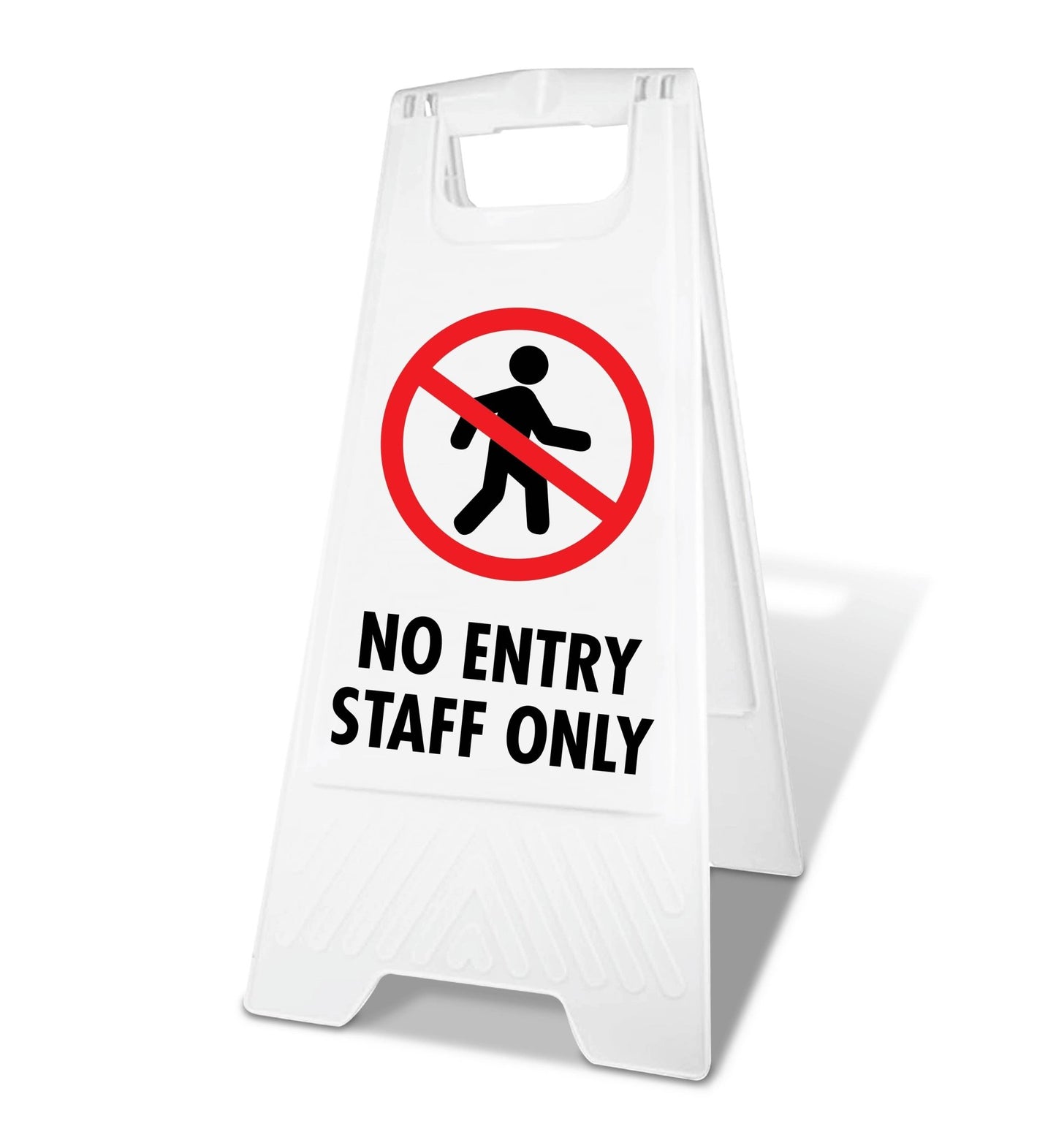 White A - Frame - No Entry Staff Only - New Signs
