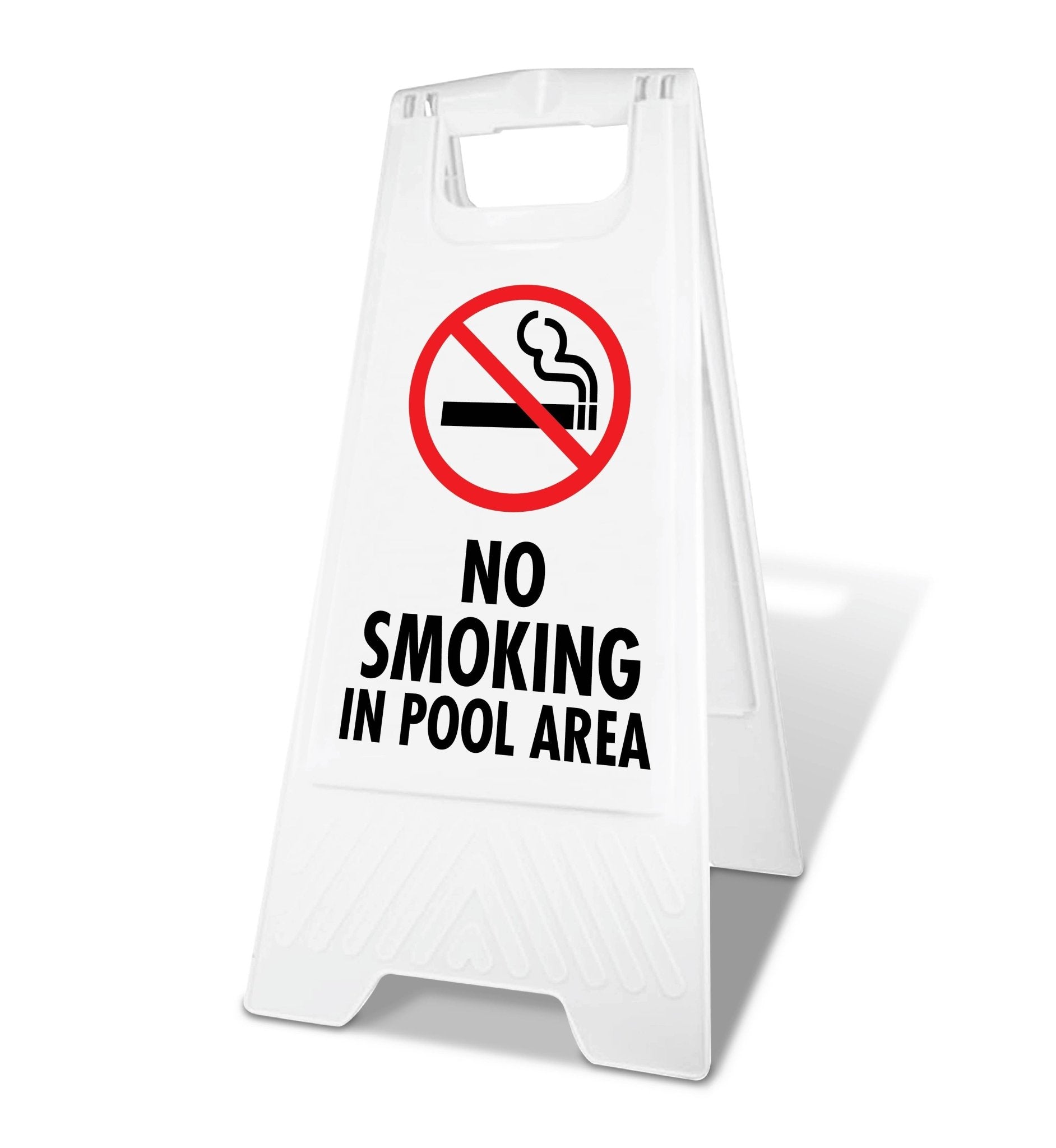 White A - Frame - No Smoking In Pool Area - New Signs