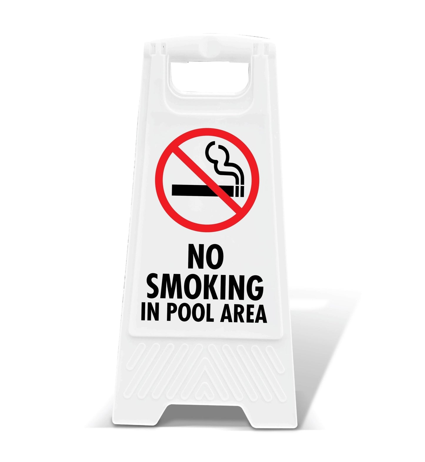 White A - Frame - No Smoking In Pool Area - New Signs