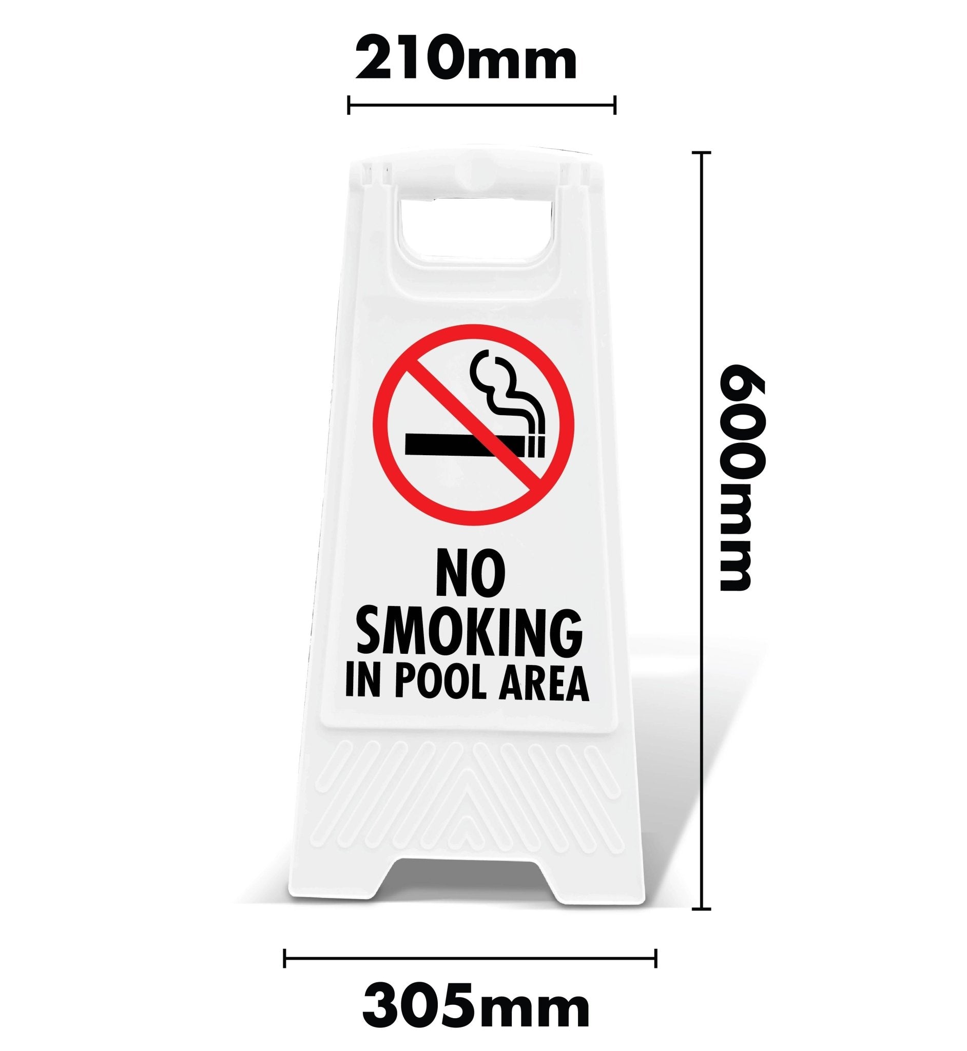 White A - Frame - No Smoking In Pool Area - New Signs