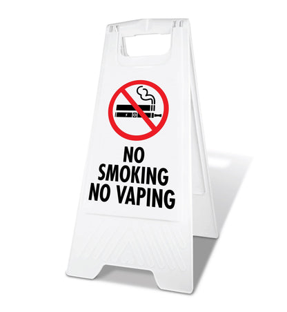 White A - Frame - No Smoking No Vaping - New Signs