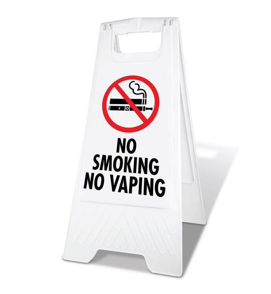 White A - Frame - No Smoking No Vaping - New Signs