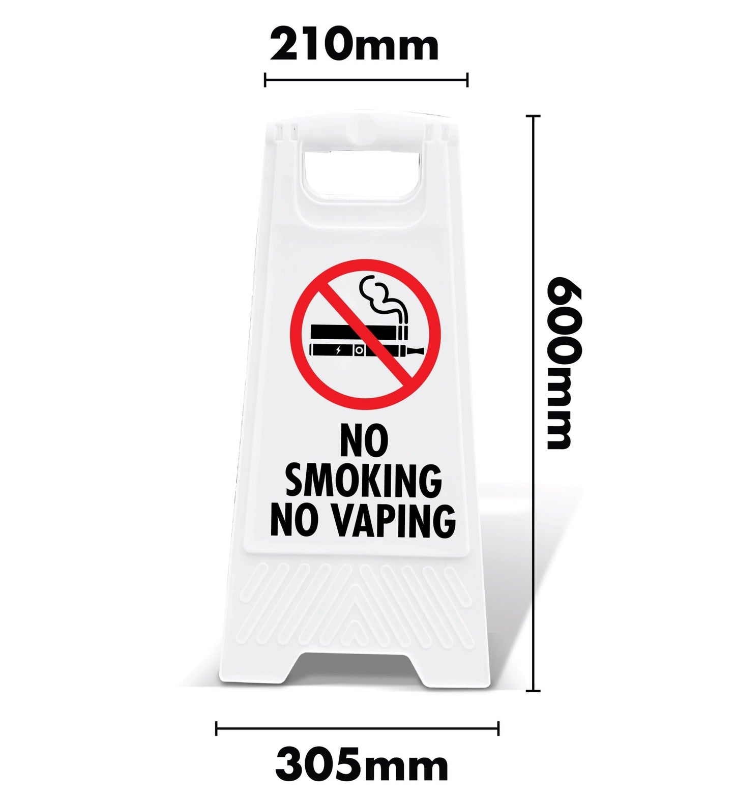 White A - Frame - No Smoking No Vaping - New Signs