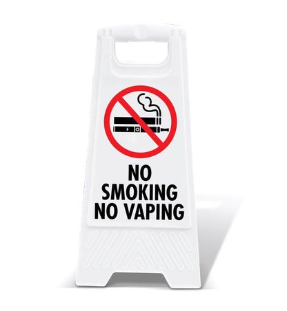 White A - Frame - No Smoking No Vaping - New Signs