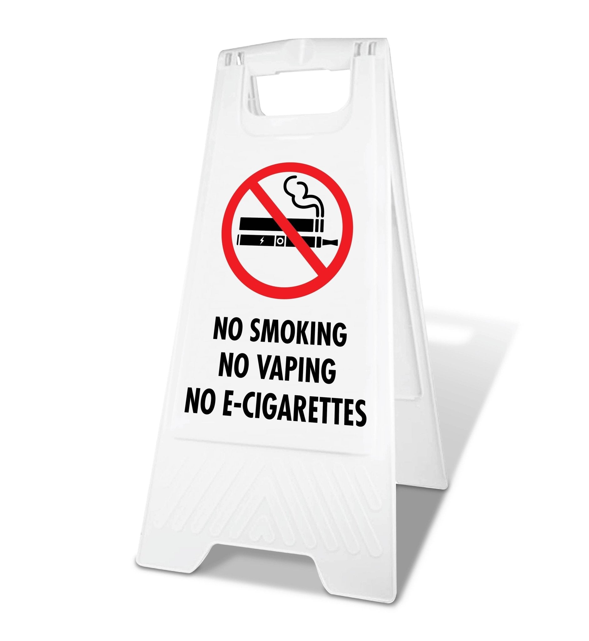 White A - Frame - No Smoking No Vaping No E Cigarettes - New Signs