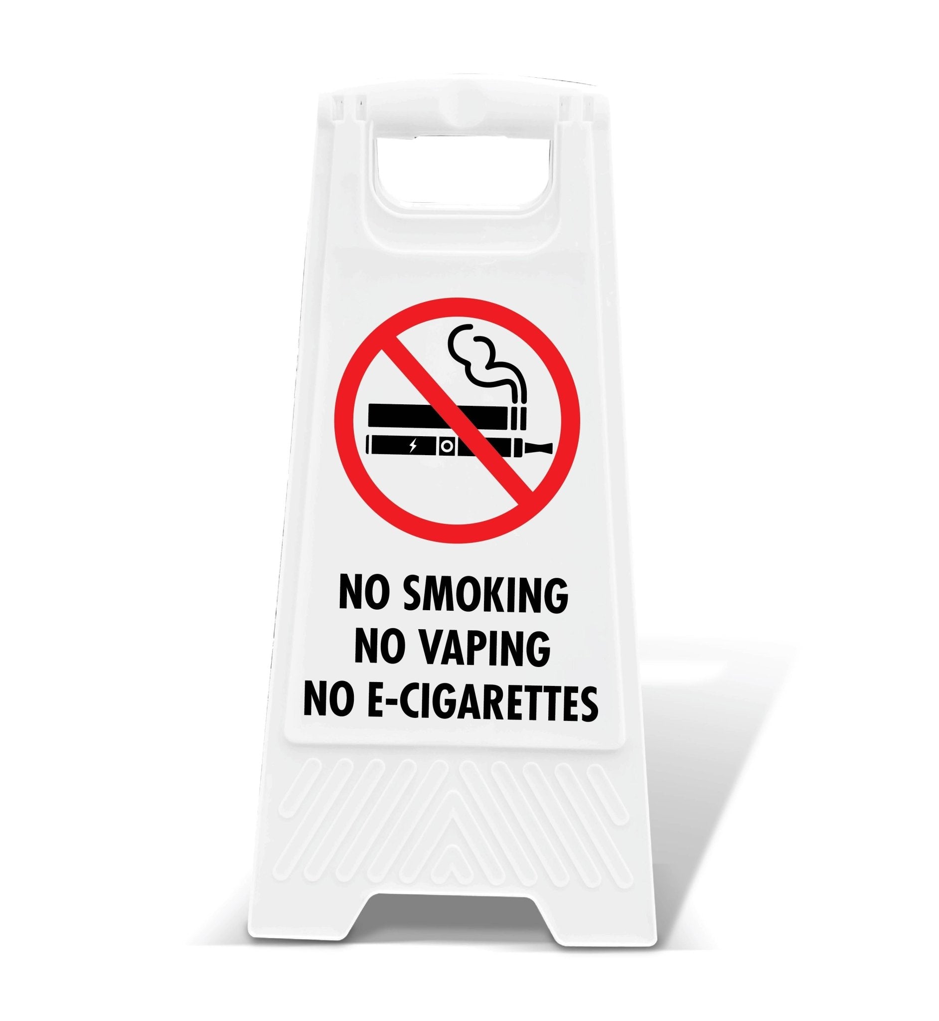 White A - Frame - No Smoking No Vaping No E Cigarettes - New Signs